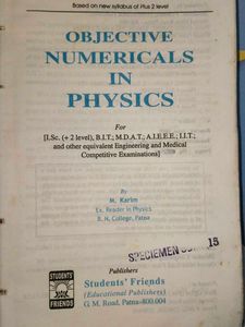 [FREE DELIVERY]Objective Numericals In Physics