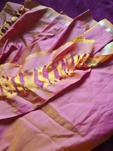 Purple &amp; Gold Silk  half Saree