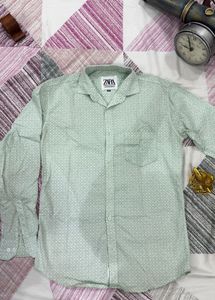 Zara Light Green Patterned Shirt