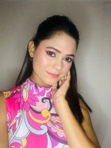 Vibrant Pink Floral Print Sleeveless Dress