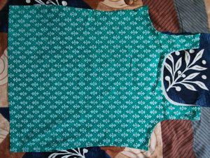 Green Printed Blouse