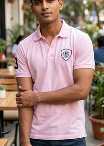 Men's Pink Polo T-Shirt
