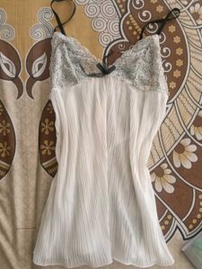 elegant white lace trim loose camisole top