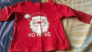 Cute Santa Claus Baby Top with Skirt.