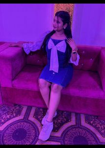 Denim Pinafore Dress with Bow Detail