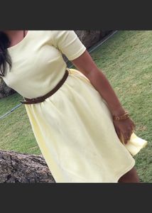Veromoda Small Size Lemon Colour Dress