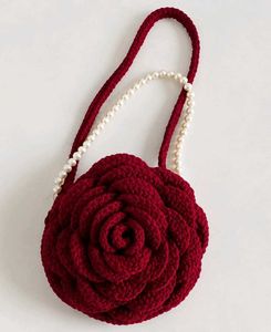 Crocheted Rose Handbag