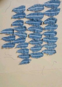 Boho Feather Tassel Trim Fabric