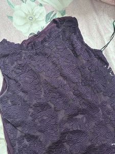 Elegant Purple Lace Top