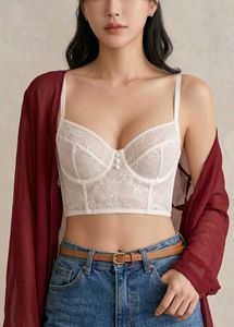 Sheer Lace Longline Bralette