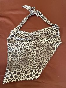 Leopard Print Halter Neck Top