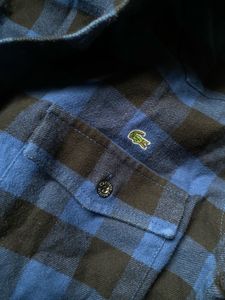 Lacoste Blue &amp; Black Checkered Shirt