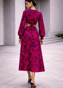 Floral Cut-out Midi Dress