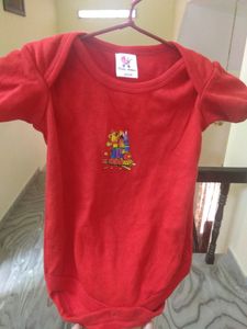New Born Baby Dress With A Cotton Bib