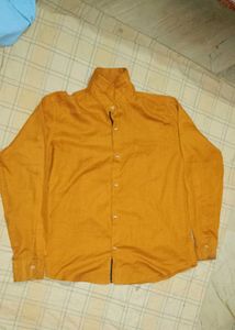 Men's Mustard Casual Shirt
