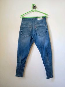 Distressed Blue Denim skinny fit Jeans