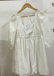 White Backless Dress