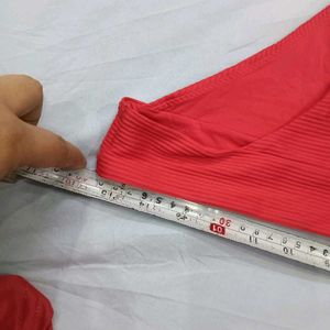 😍 Vibrant Red Ribbed Bikini Bottom