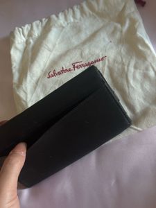 Salvatore Ferragamo Black Leather Wallet