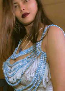 pearl beads body chain