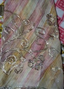 Designer Saree with Sequins Embellishment