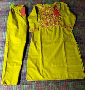 Embroidered Kurta Set with Dupatta