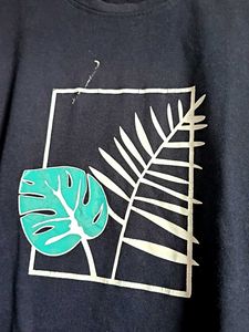 Navy Blue Graphic Print T-Shirt