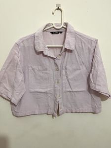 Lilac Crop Shirt