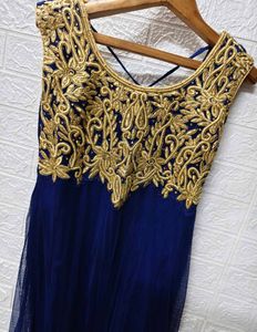 Elegant Blue Anarkali Suit