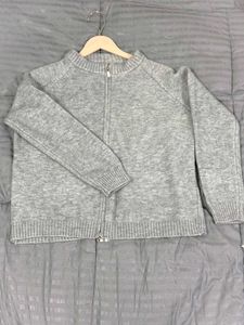 Zip-Up Knit Sweater