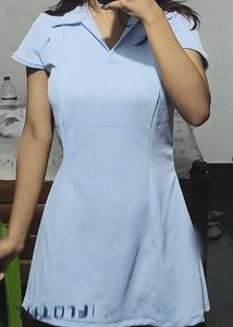 Light Blue Collared Dress