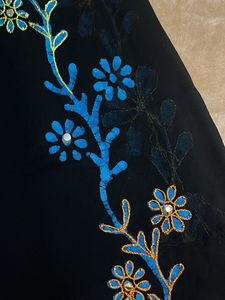 Black Floral Aesthetic Saree