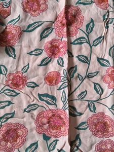 Chic Pink Floral Print Kurta