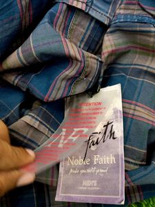NOBLE FAITH Men's Plaid Long Sleeve Shirt