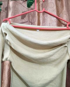 Stylish Off-Shoulder Long Sleeve Top
