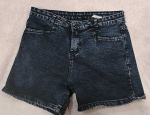 y2k High-Waisted  Dark Wash Denim Shorts