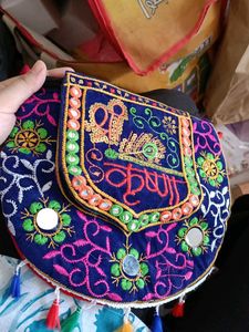 Bohemian Embroidered Mirror Work Clutch