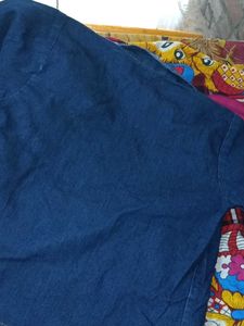 Denim Jacket with Heart Appliques