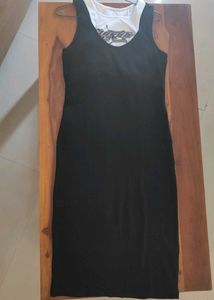Black Ribbed Bodycon dress