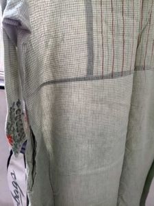 Light Green Kurta Set with Striped Pants