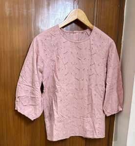 Pink Filanto Eyelet Top