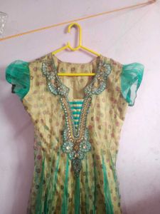 Green Anarkali suit Set