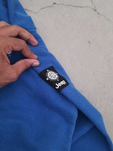 combo of Bright Blue Jeep Sweatshirt and nike tee