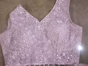 Embellished Lavender Blouse