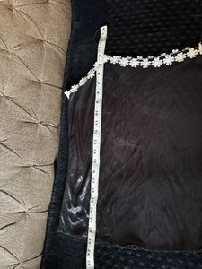 Beautiful Black Floral Lace Trim Top