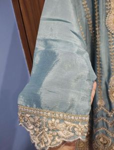 Elegant Blue Embroidered Kurti set