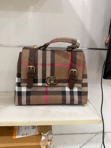 Classic Plaid Top-Handle Handbag
