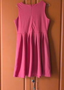Pink Coral Sleeveless Skater Dress (Large)