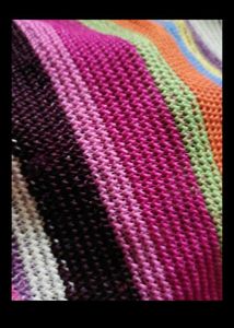 Striped A-Line Skirt with Pink Waistband