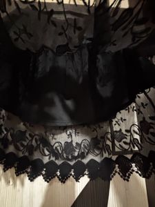 black textured skirt FREE SIZE knee length